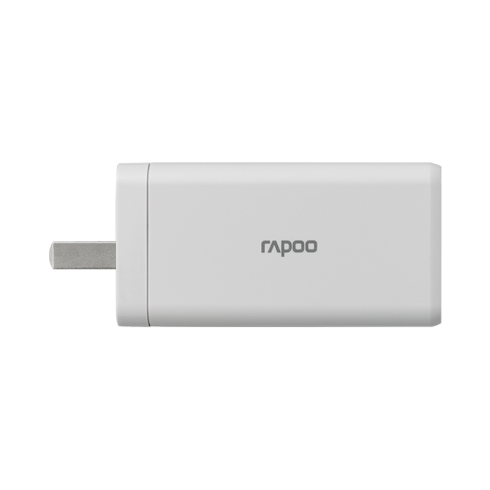 Củ sạc Rapoo PA65L 65W 3 cổng (2xUSB-C + 1xUSB-A) màu trắng PA65L-White