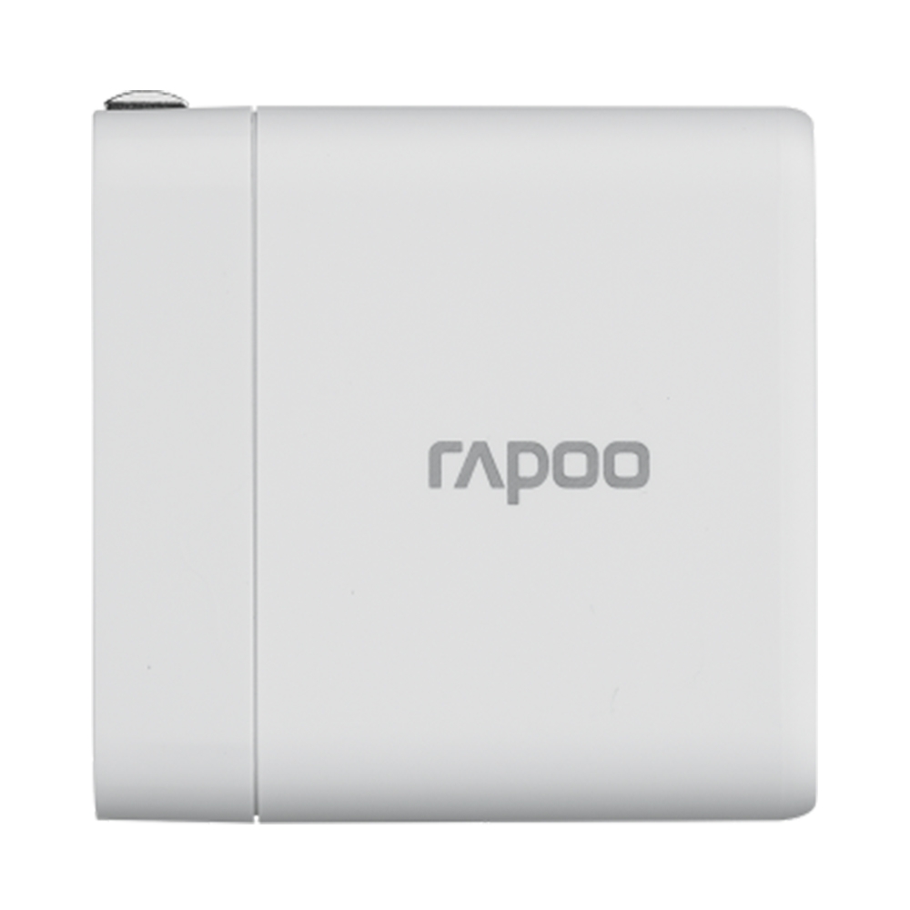 Củ sạc Rapoo PA65 65W 2 cổng (USB-C + USB-A) màu trắng PA65-White