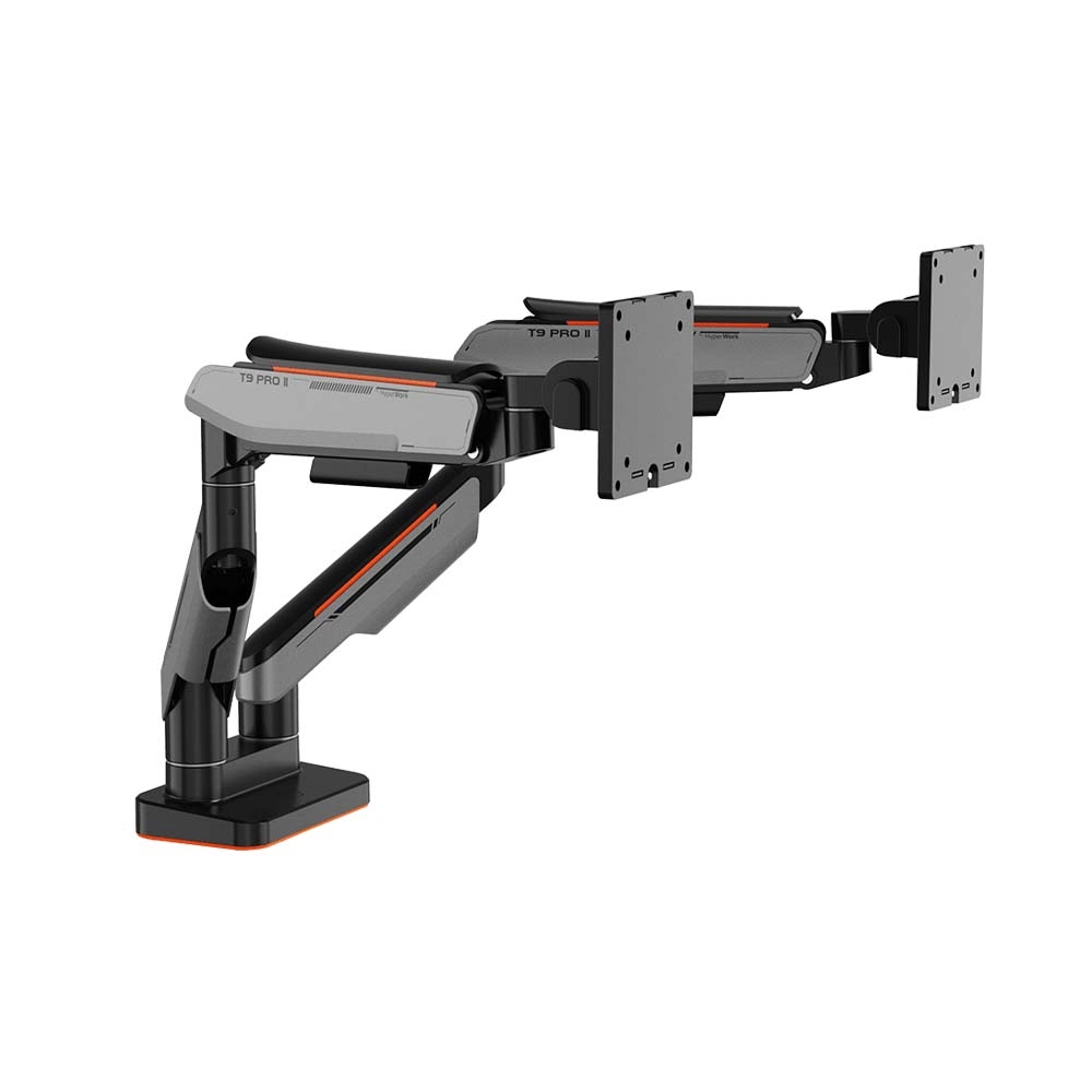 Giá đỡ 2 màn hình Human Motion Monitor Arm T9 Pro II Dual Grey 23-43 Inch T9ProII-Dual-GRY