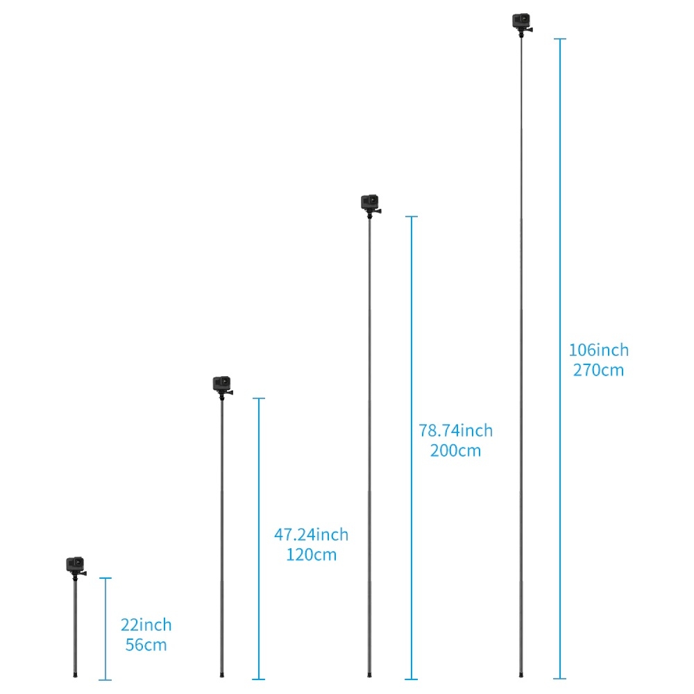 Gậy Selfie Stick 270cm TELESIN GP-MNP-270