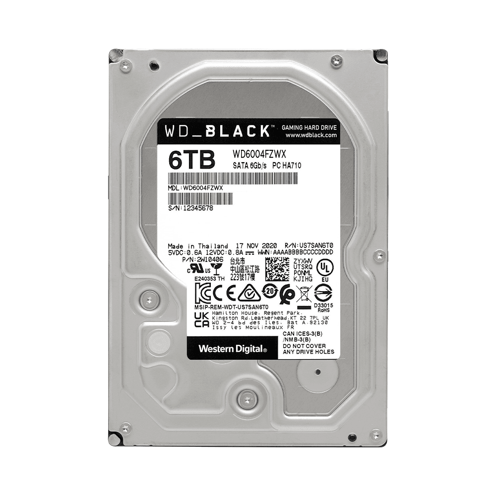 HDD WD Black 6TB 3.5 inch SATA III 128MB Cache 7200RPM WD6004FZWX