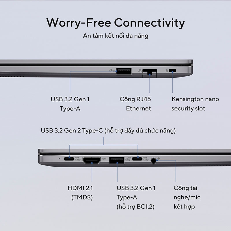 Laptop Asus ExpertBook P3 P3405CVA-NZ0027W (i5-13420H, UHD Graphics, RAM 16GB DDR5, SSD 512GB, 14 Inch IPS WQXGA 144Hz 100% sRGB)