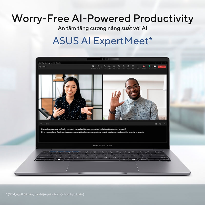 Laptop Asus ExpertBook P3 P3405CVA-NZ0027W (i5-13420H, UHD Graphics, RAM 16GB DDR5, SSD 512GB, 14 Inch IPS WQXGA 144Hz 100% sRGB)