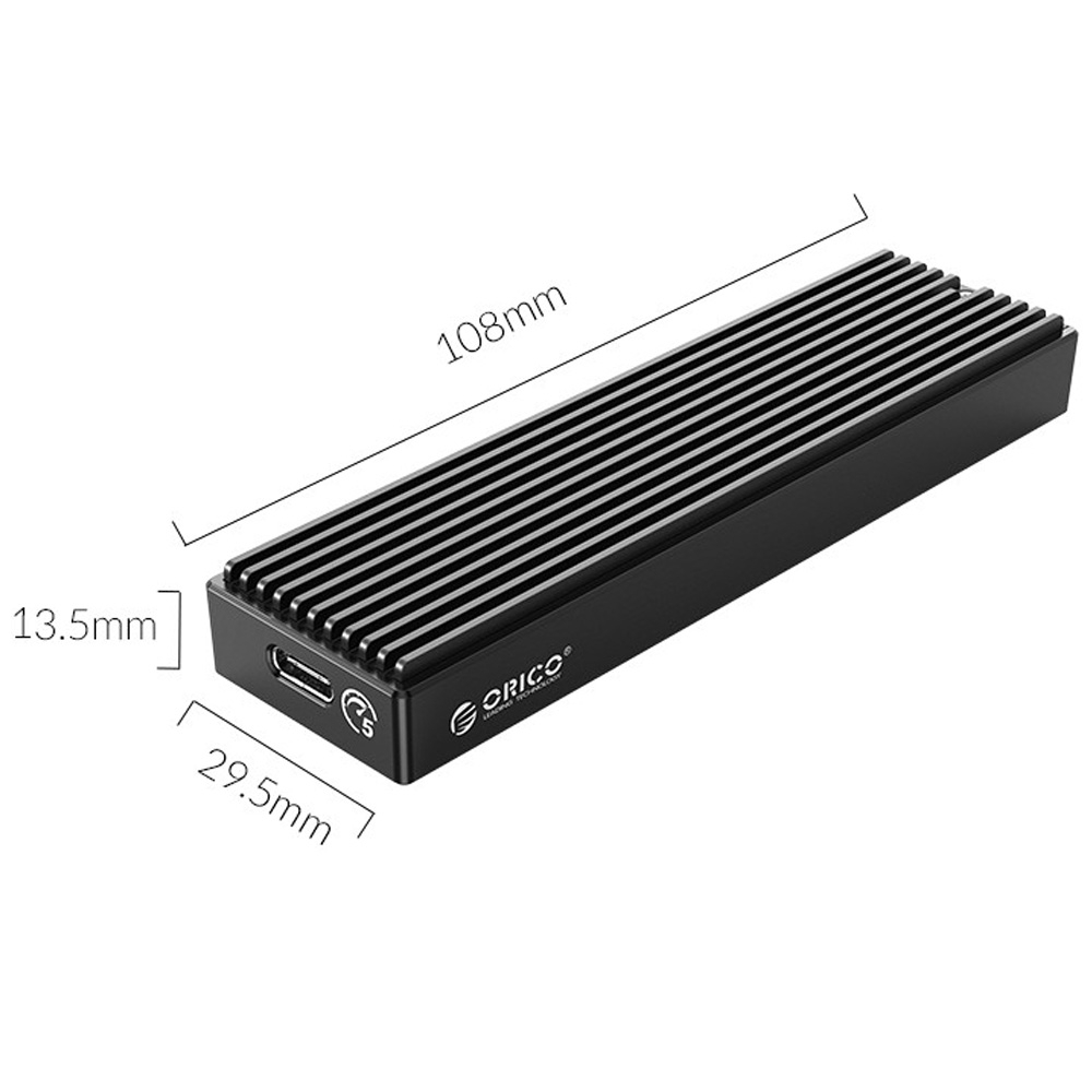 Box di động SSD M.2 NGFF SATA III to USB 3.1 Gen1 Orico M2PF-C3-BK Aluminum