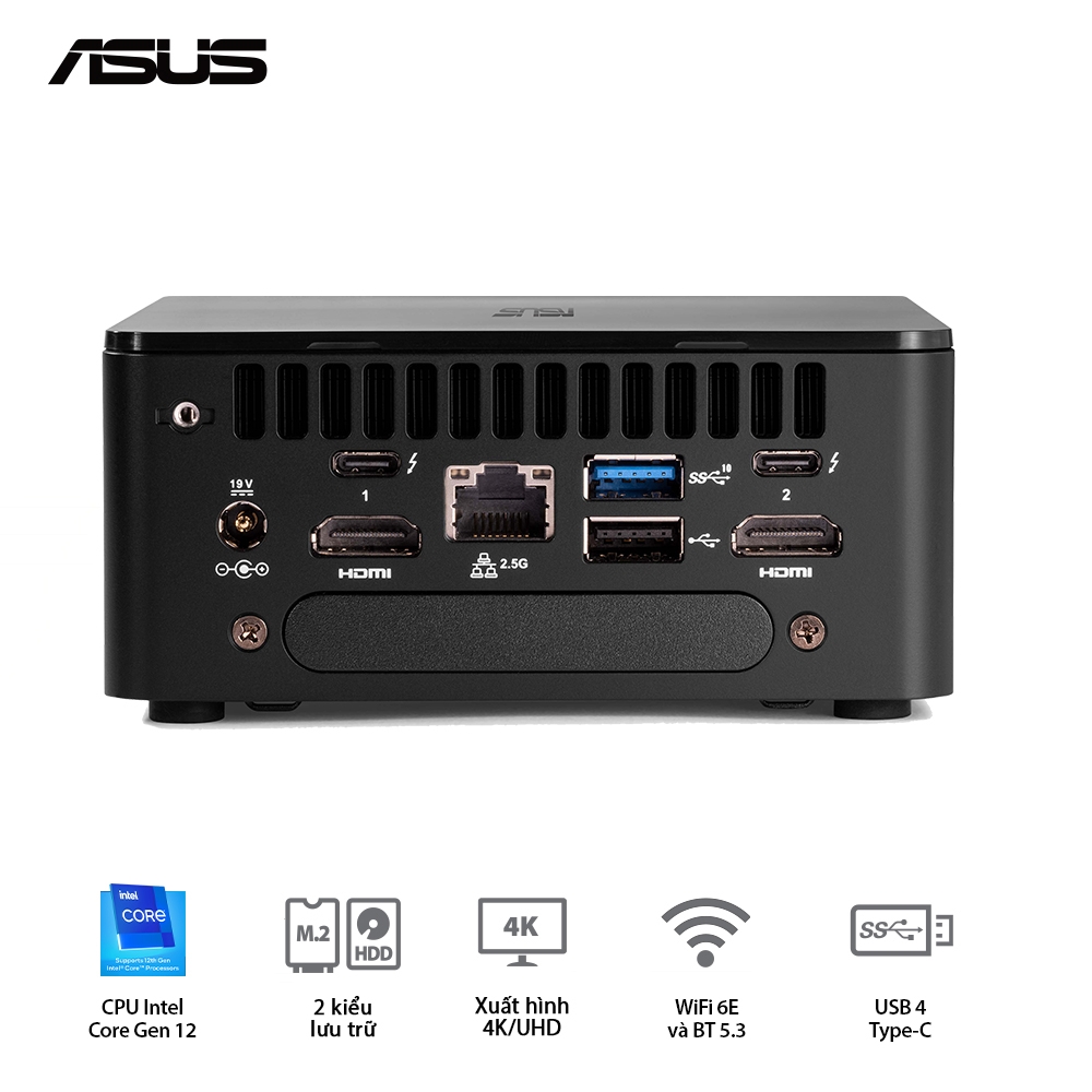 Máy tính Mini PC Asus NUC 12 Pro Tall i7-1260P RNUC12WSHI700000I