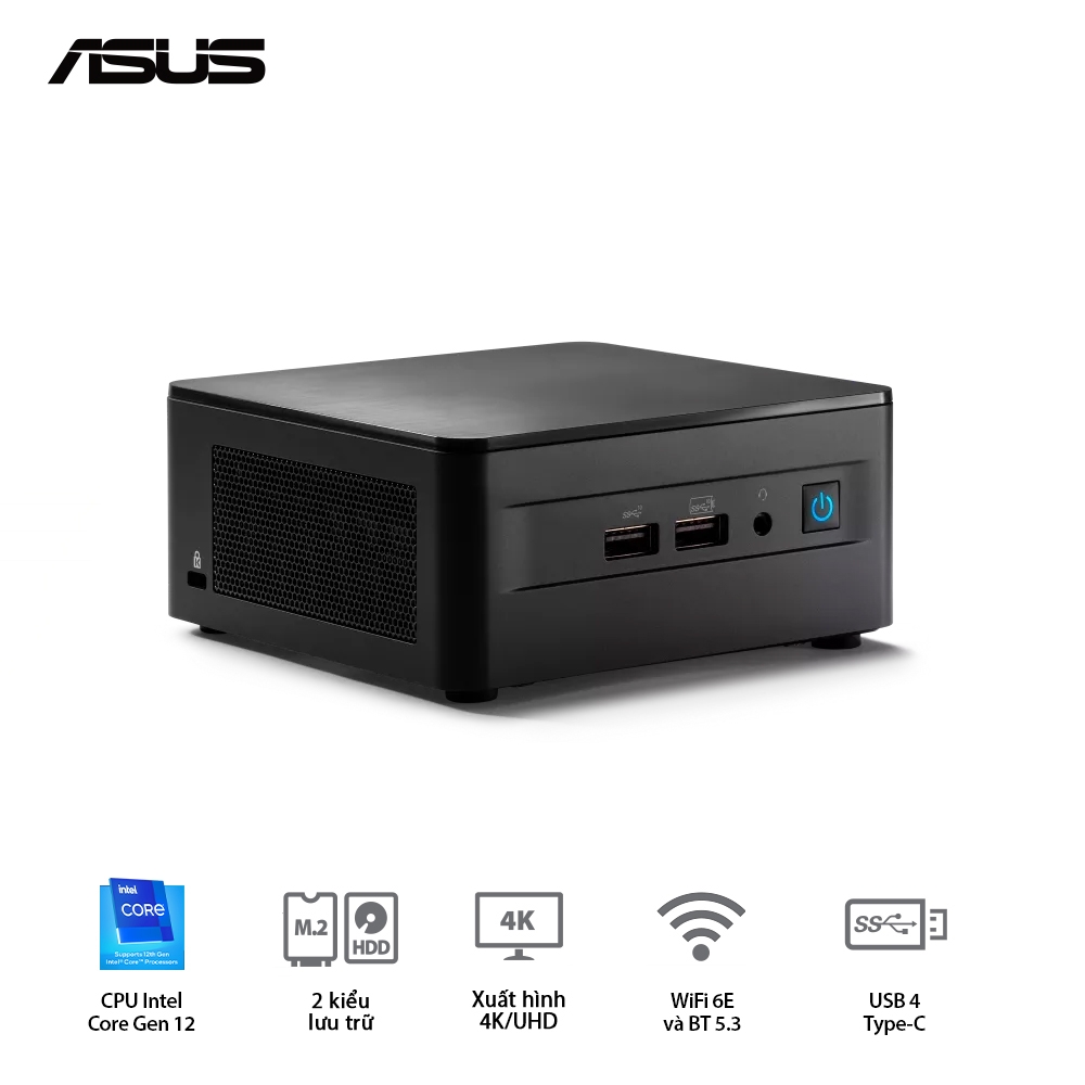 Máy tính Mini PC Asus NUC 12 Pro Tall i7-1260P RNUC12WSHI700000I