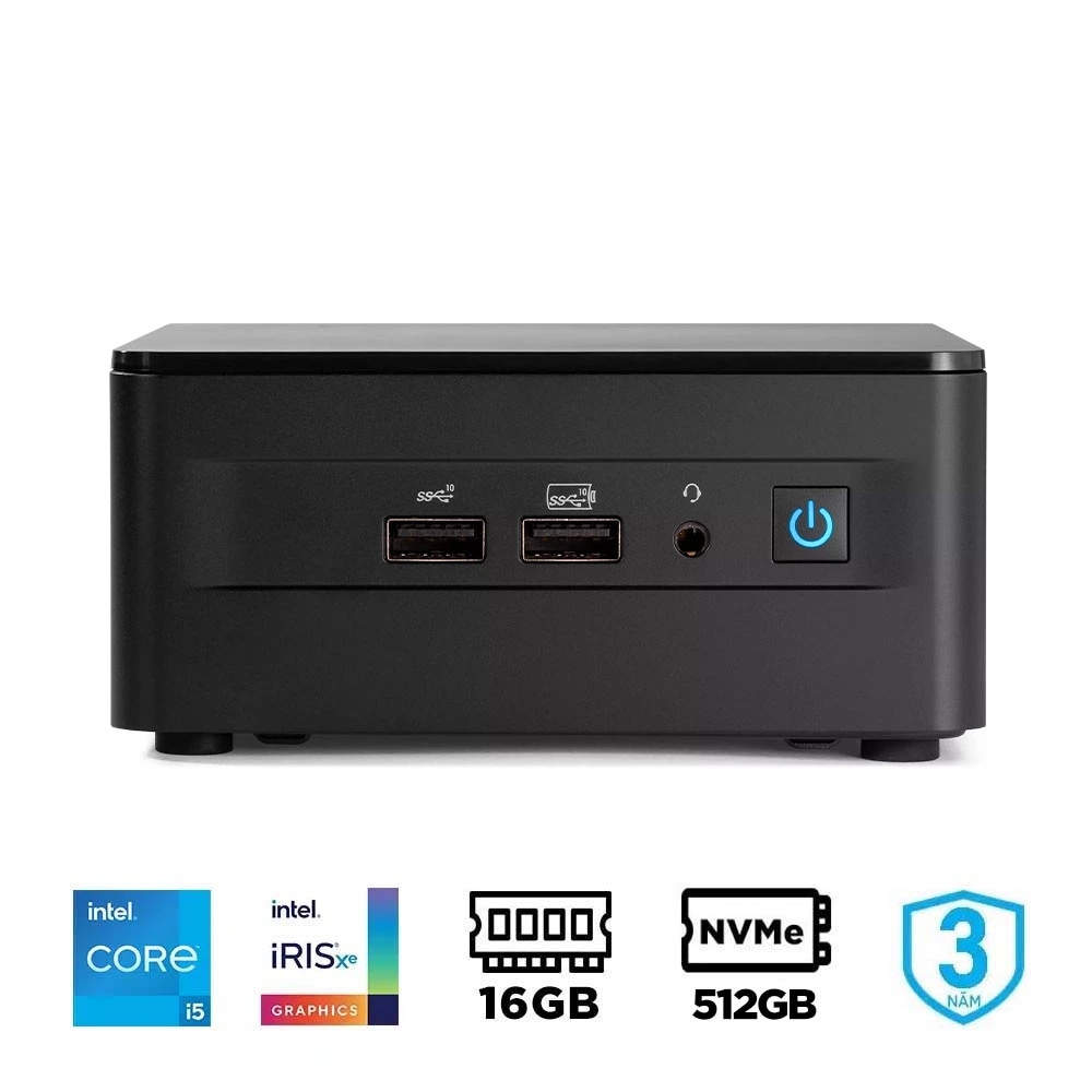 Máy tính Mini PC Asus NUC 12 Pro Wall Street Canyon i5-1240P RNUC12WSHI50002