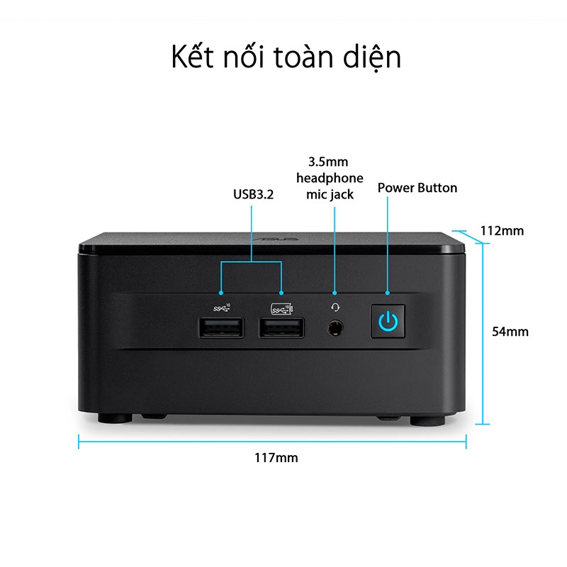 Máy tính Mini PC Asus NUC 13 Pro Tall i5-13420H RNUC13ANHH500000I (i5-13420H, Iris Xe Graphics)