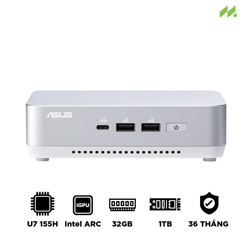 Máy tính Mini PC ASUS NUC 14 Pro Plus RNUC14RVSU700000I (Ultra 7 155H, Arc Graphics)