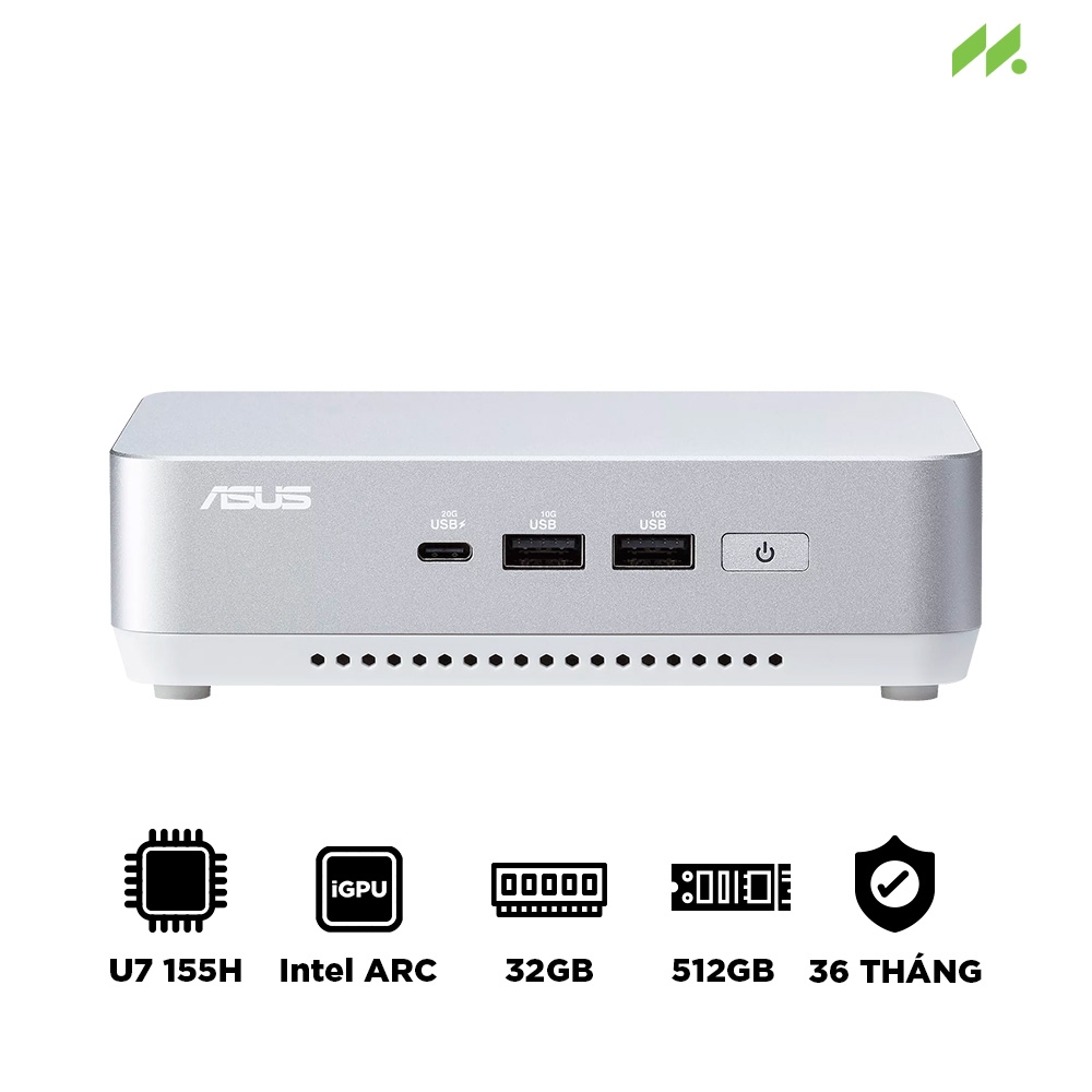 Máy tính Mini PC ASUS NUC 14 Pro Plus RNUC14RVSU700001I (Ultra 7 155H, Arc Graphics)