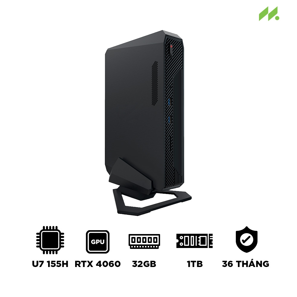 Máy tính Mini PC ASUS NUC 14 Performance RNUC14SRKU710001I (Ultra 7 155H, RTX 4060 8GB)