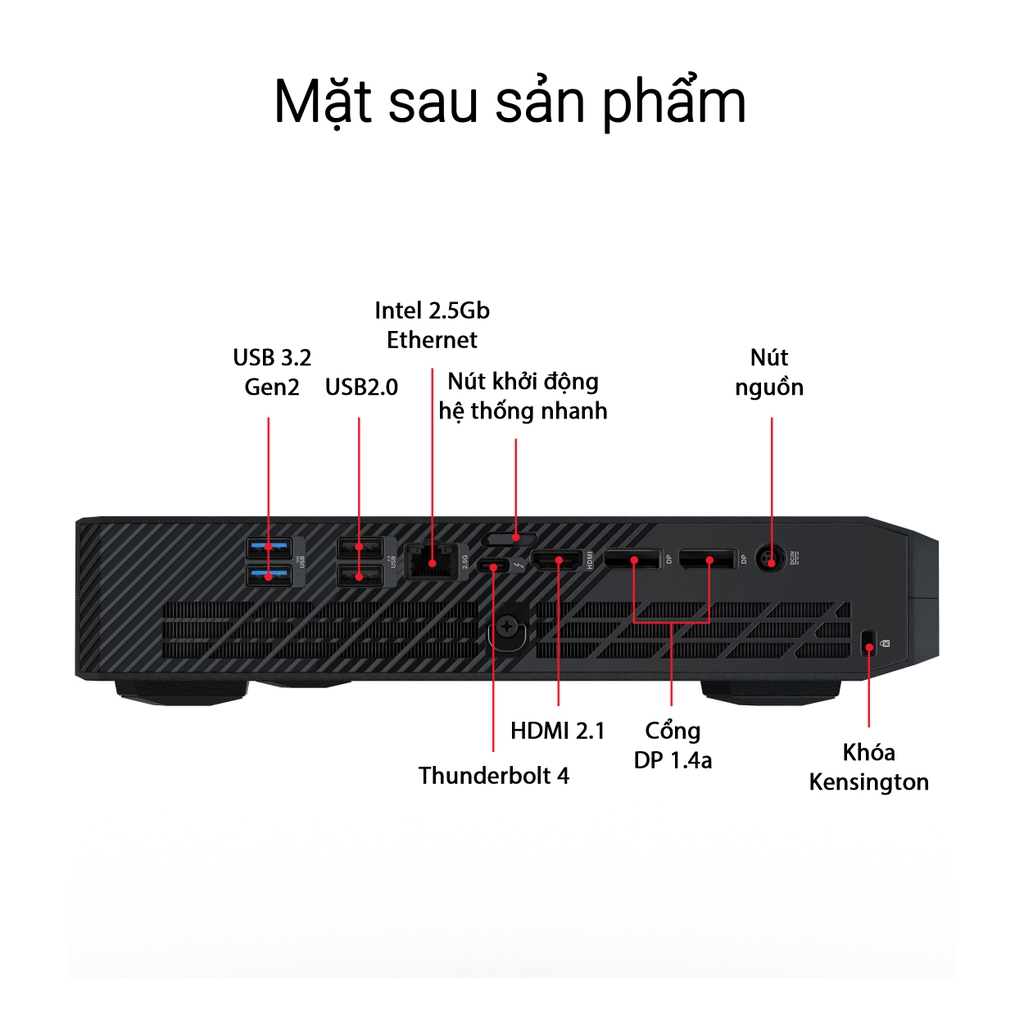 Máy tính Mini PC ASUS ROG NUC RNUC14SRKU9189A0I (Ultra 9 185H, RTX 4070 8GB, RAM 32GB DDR5, SSD 1TB, Win 11)