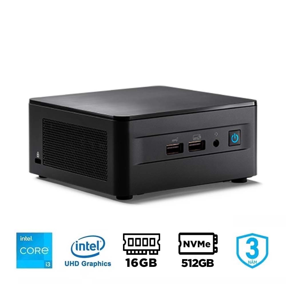 Máy tính Mini PC Asus NUC 12 Pro Wall Street Canyon i3-1220P RNUC12WSHi30000