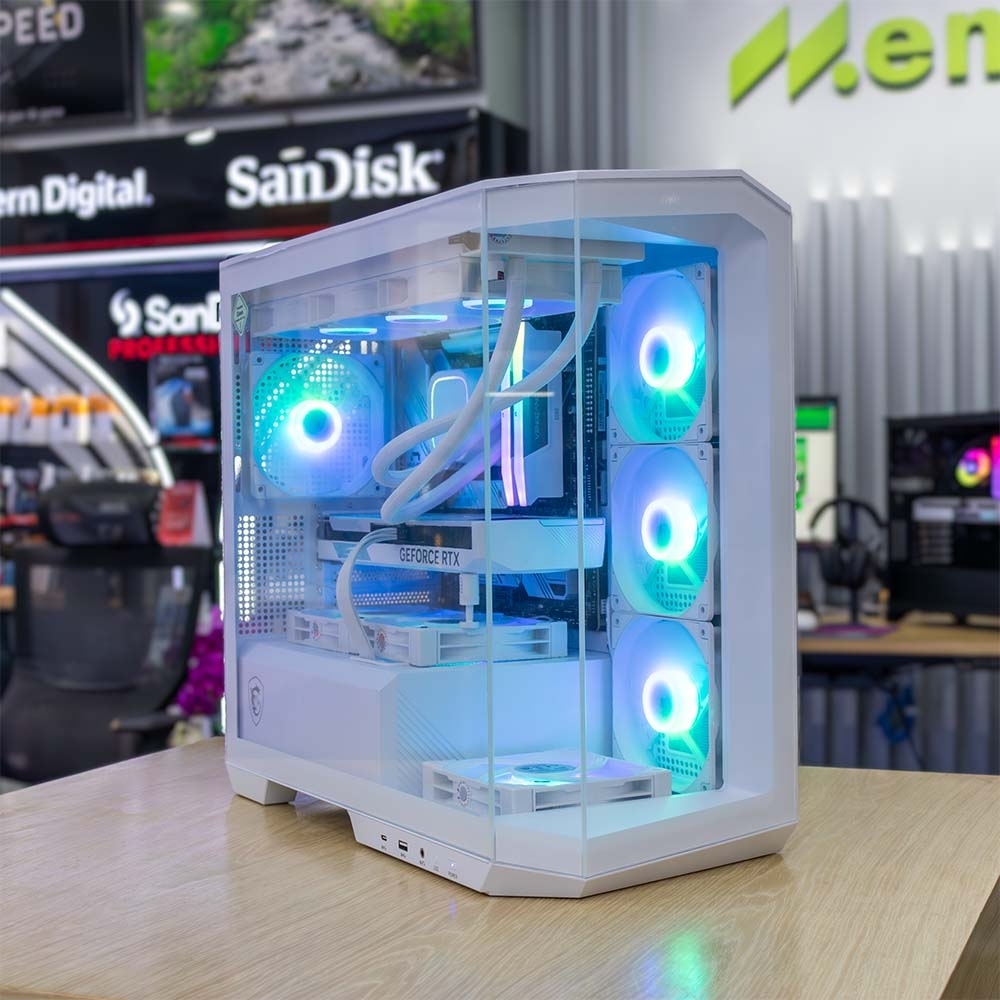 PC Gaming MSI PROJECT ZERO 5F (i5-14400F, RTX 4070 12G, Ram 32GB DDR5, SSD 500G, 850W)