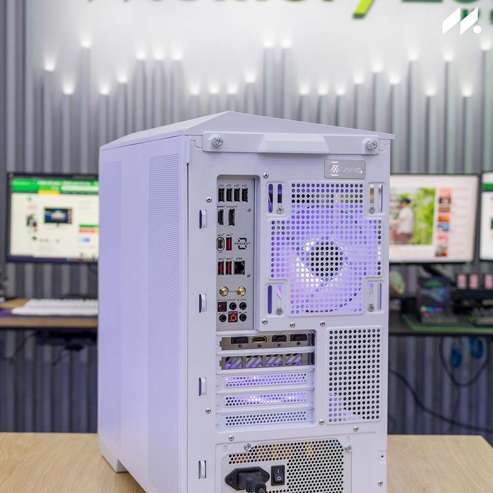 PC Gaming MSI PROJECT ZERO 5F (i5-14400F, RTX 4070 12G, Ram 32GB DDR5, SSD 500G, 850W)