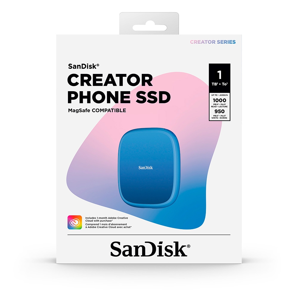 Ổ cứng di động SSD 1TB SanDisk Creator Phone 1000MB/s SDSSDE62C-1T00-G25