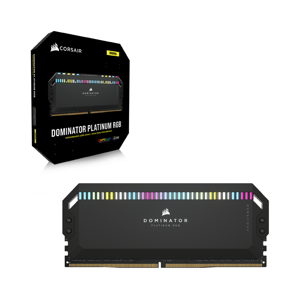 Ram PC Corsair Dominator Platinum RGB 64GB 5200Mhz DDR5 (2x32GB) CMT64GX5M2B5200C40