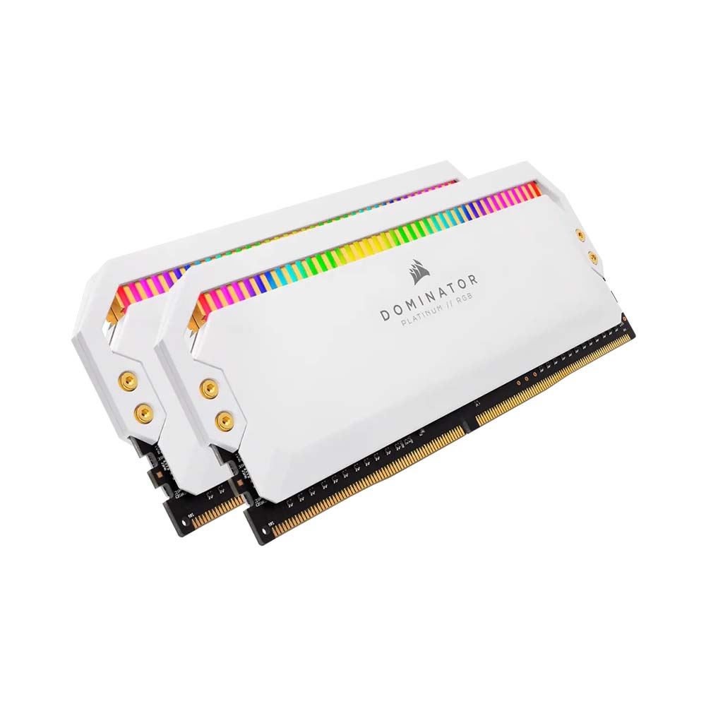 Ram PC Corsair Dominator Platinum White RGB 32GB 3200Mhz DDR4 (2x16GB) CMT32GX4M2E3200C16W