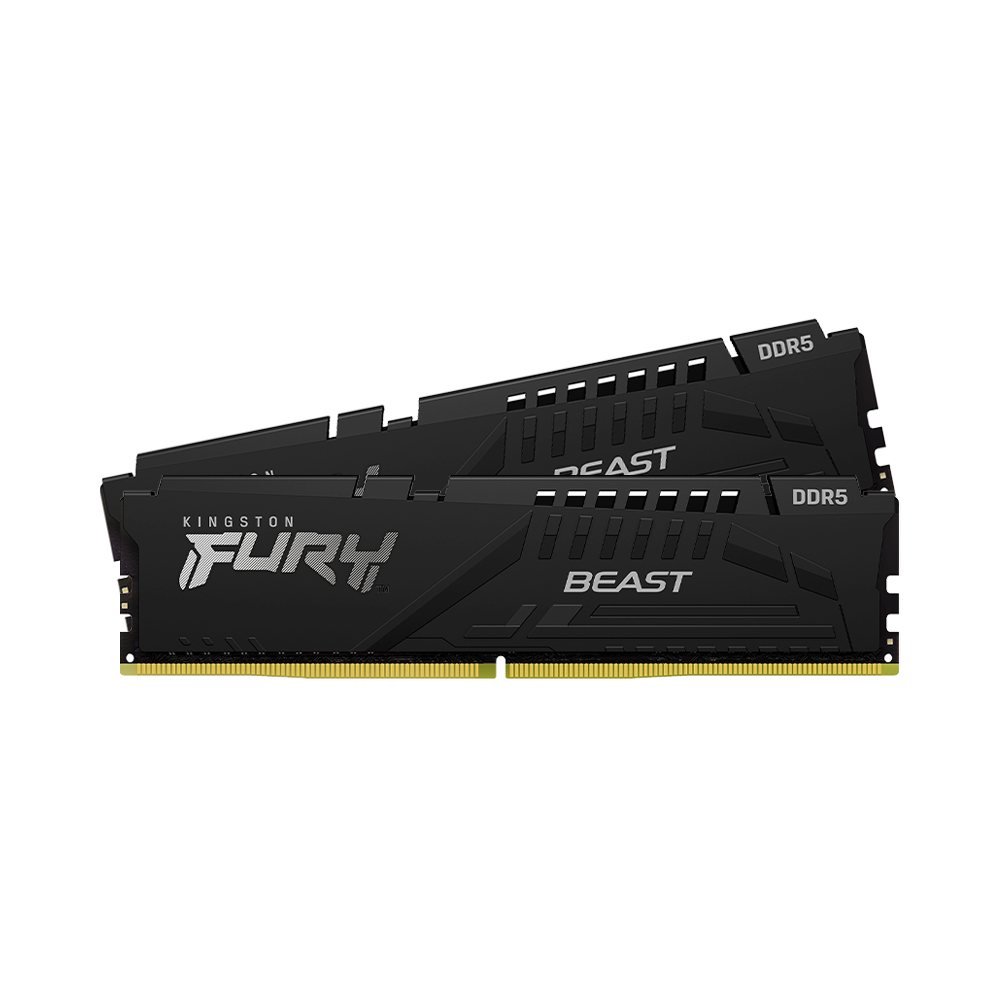 Ram PC Kingston Fury Beast Black 32GB 5600MHz DDR5 (2x16GB) KF556C40BBK2-32