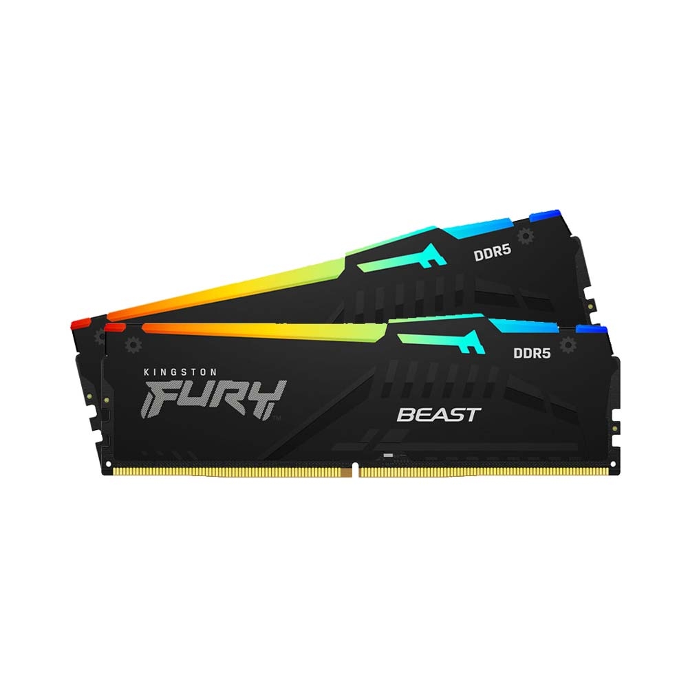 Ram PC Kingston Fury Beast RGB 16GB 5600MHz DDR5 (2x8GB) KF556C40BBAK2-16