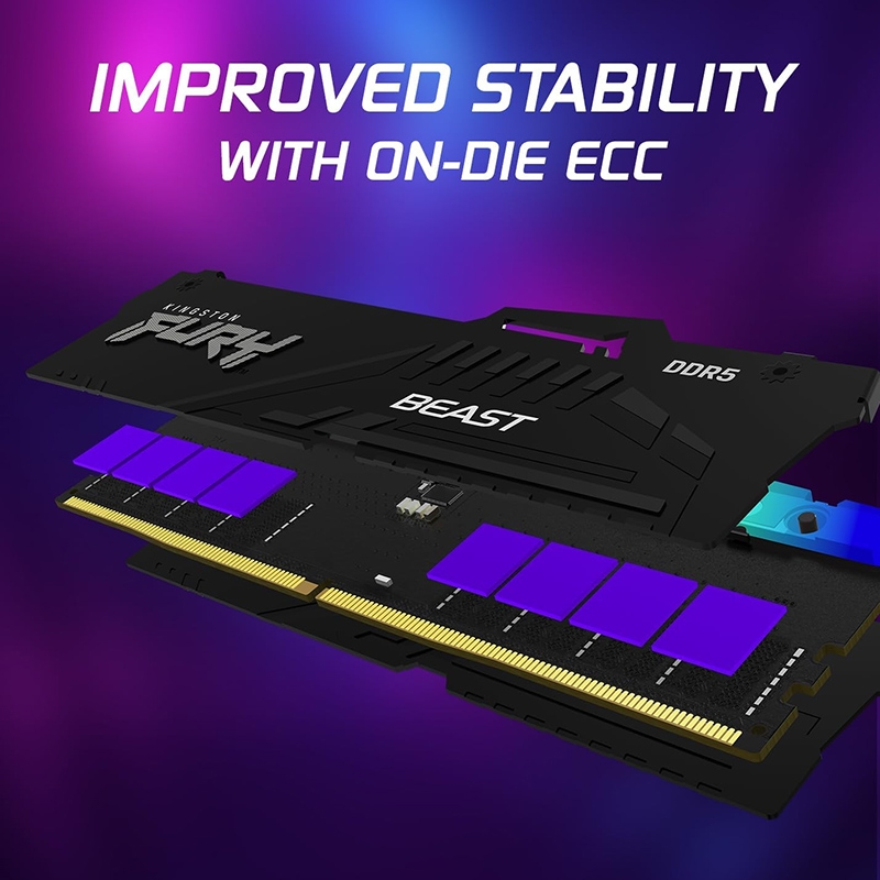 RAM PC Kingston Fury Beast RGB 32GB 6000MHz DDR5 (2x16GB) KF560C36BBE2AK2-32