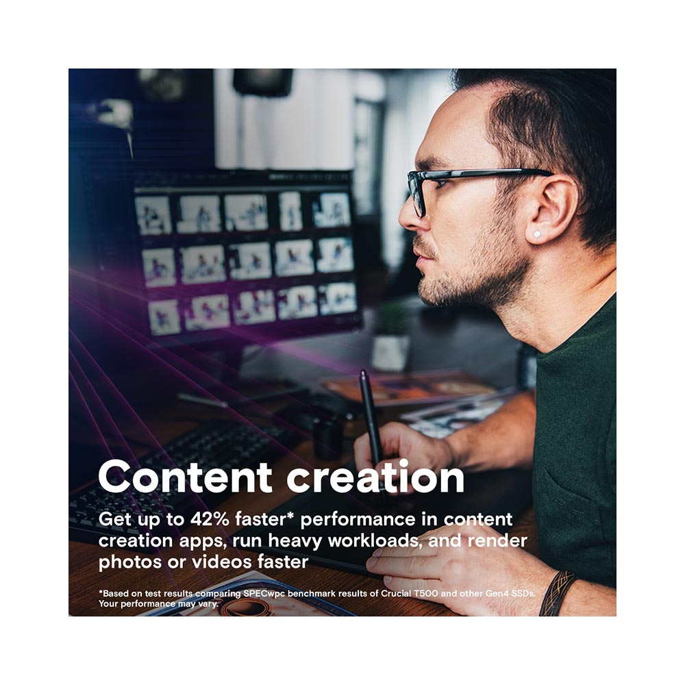 SSD Crucial T500 2TB M.2 PCIe Gen4 x4 NVMe CT2000T500SSD8