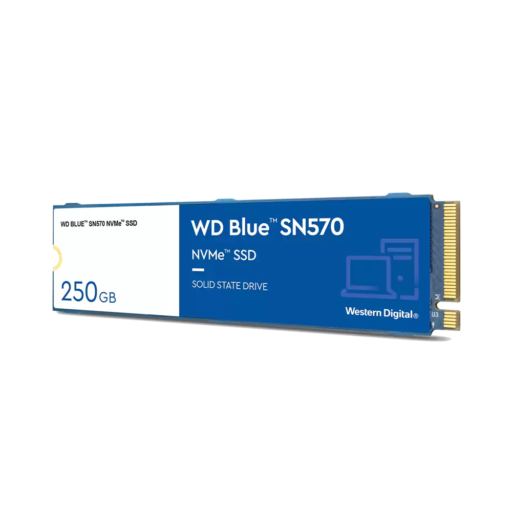 SSD Western Digital Blue 250GB SN570 PCIe Gen3 x4 NVMe M.2 WDS250G3B0C