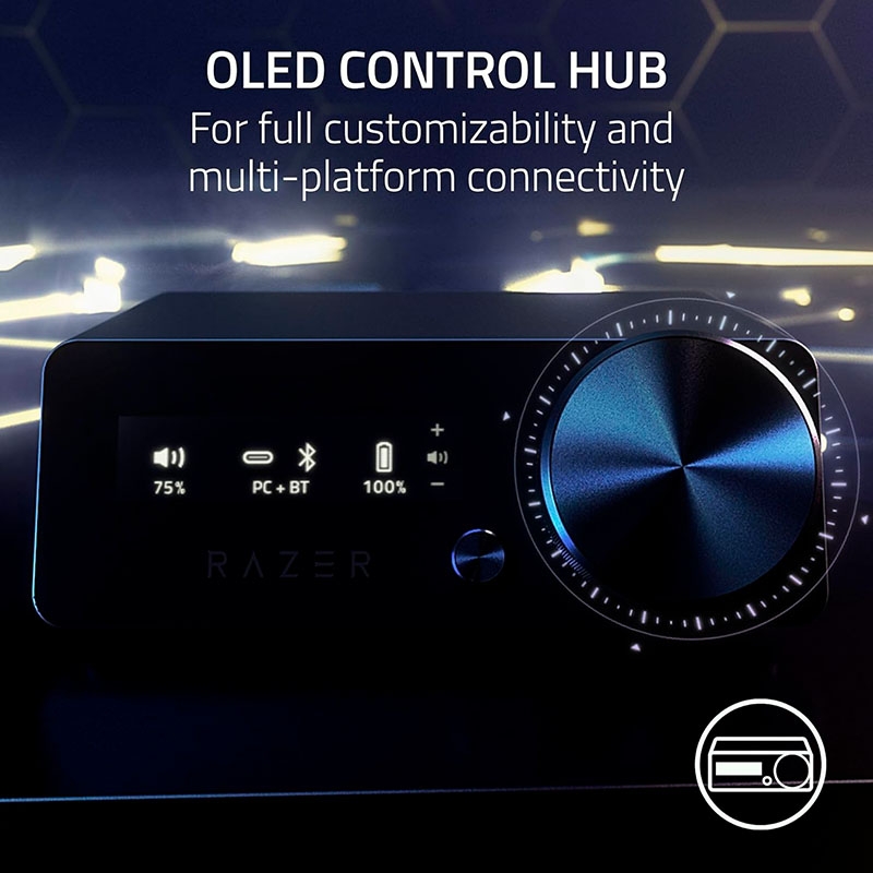 Tai Nghe không dây Razer Kraken V4 Pro OLED Control Hub RZ04-05160100-R3M1