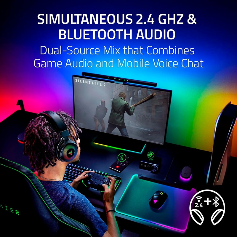 Tai Nghe không dây Razer Kraken V4 Pro OLED Control Hub RZ04-05160100-R3M1