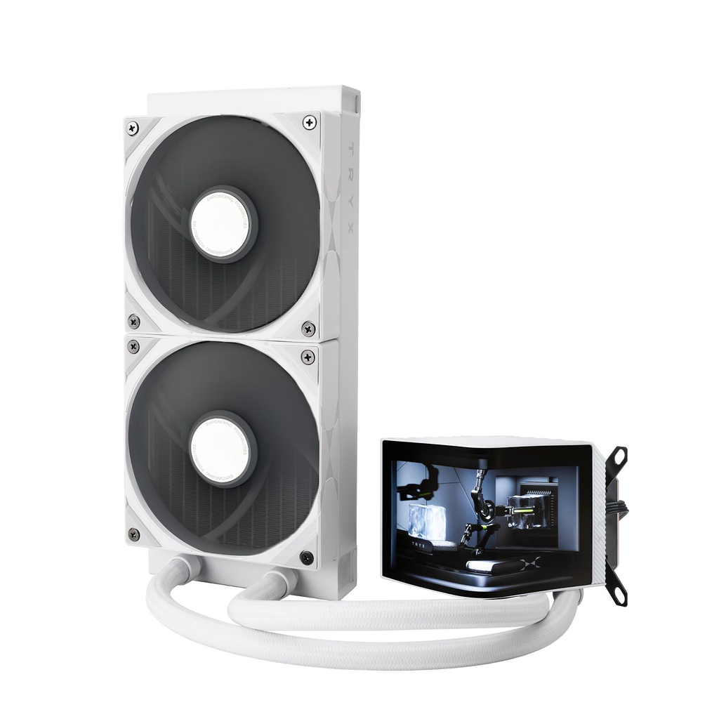 Tản nhiệt nước AIO TRYX PANORAMA 240 L-shaped AMOLED White L-P240N-DS2M-G0W