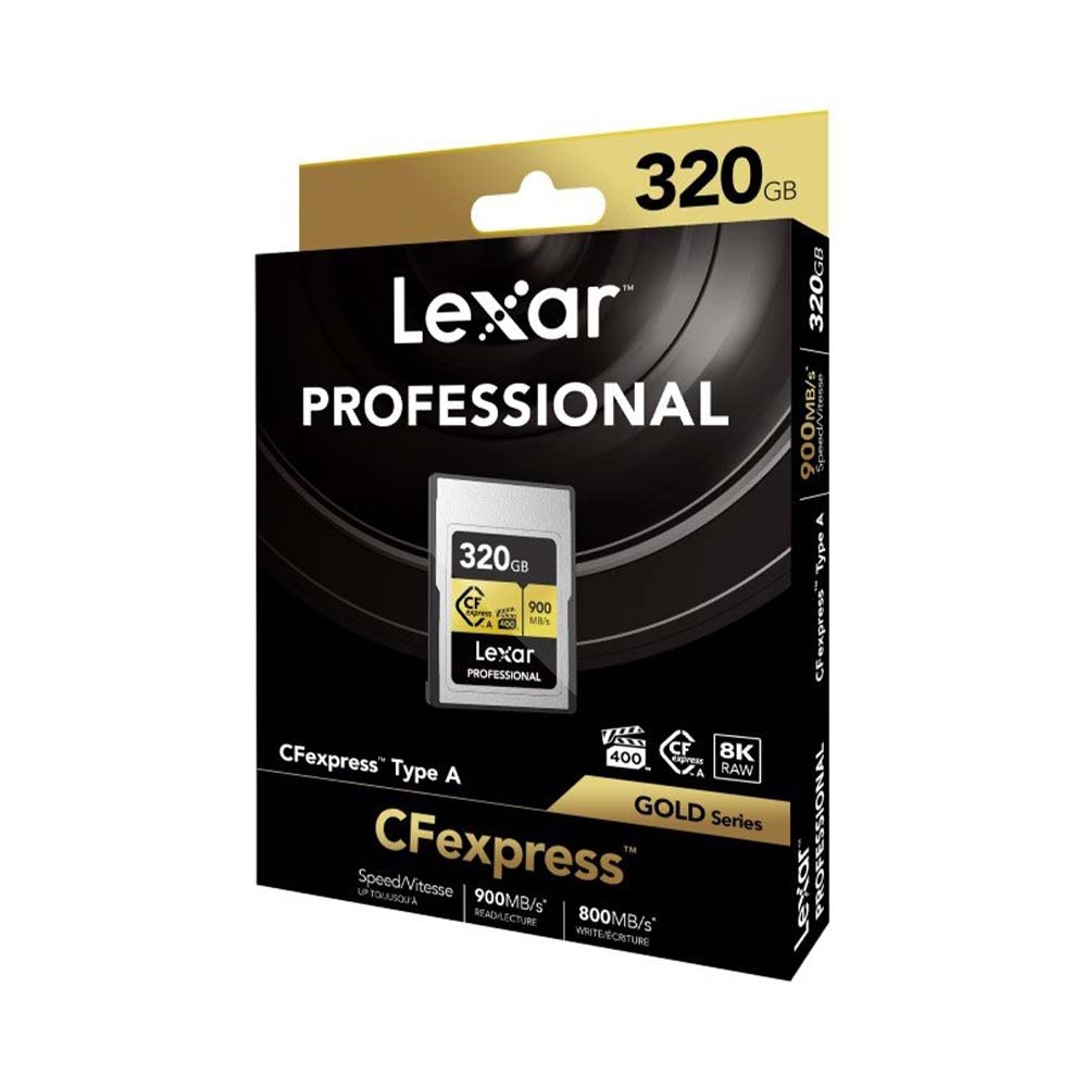 Thẻ nhớ CFexpress Lexar Professional 320GB Type A GOLD Series LCAGOLD320G-RNENG