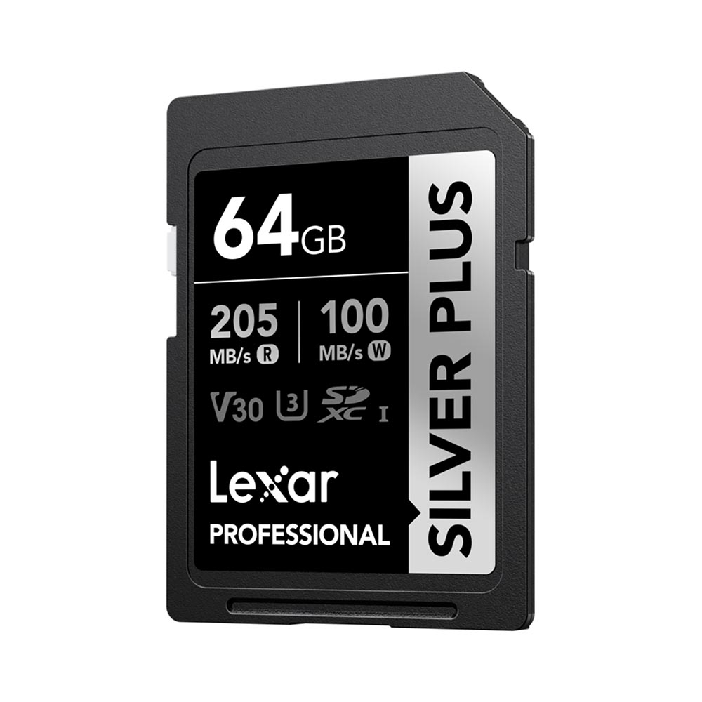 Thẻ nhớ SDXC Lexar Professional Silver Plus UHS-I U3 64GB 205MB/s LSDSIPL064G-BNNNG