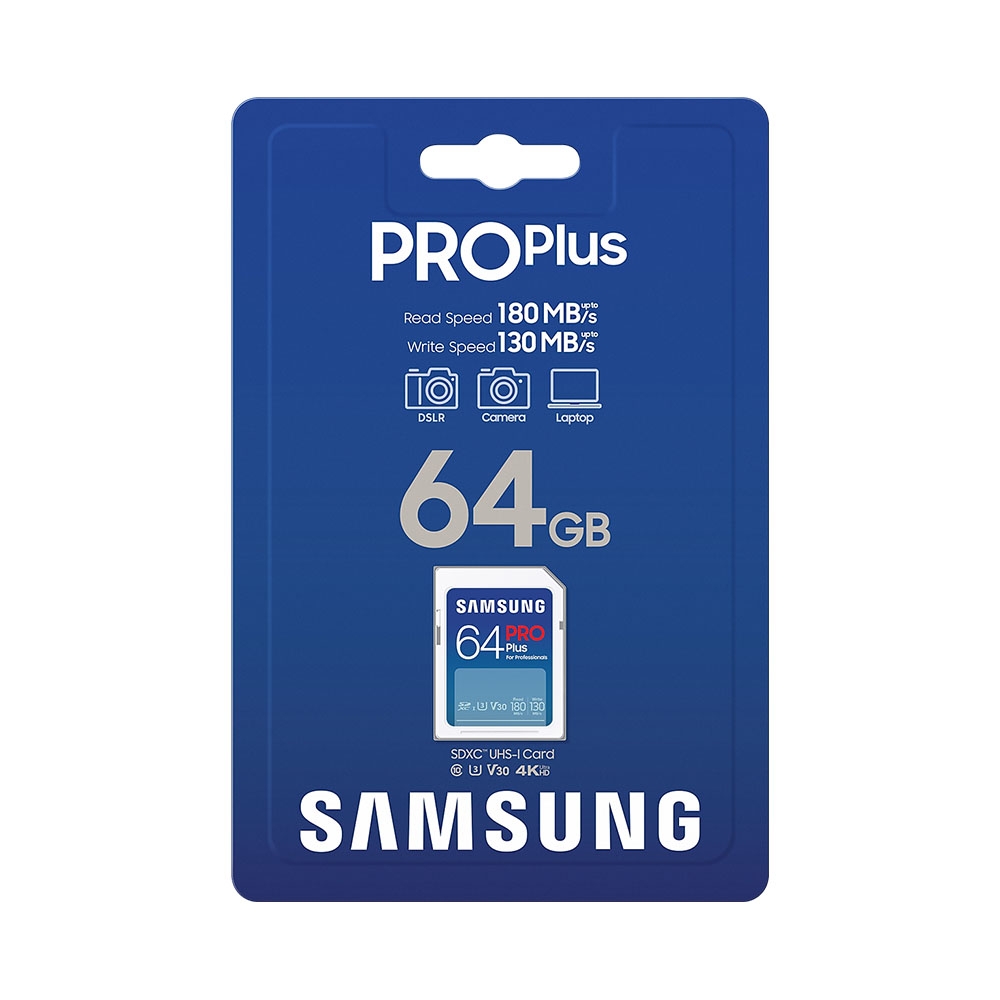 Thẻ nhớ SDXC Samsung Pro Plus U3 64GB 180MB/s MB-SD64S