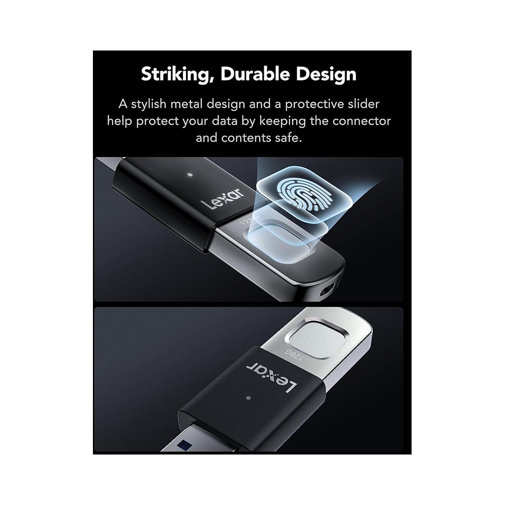 USB 3.2 Lexar JumpDrive Fingerprint F35 Pro 128GB 400MB/s LJDF35P128G-RNBNG