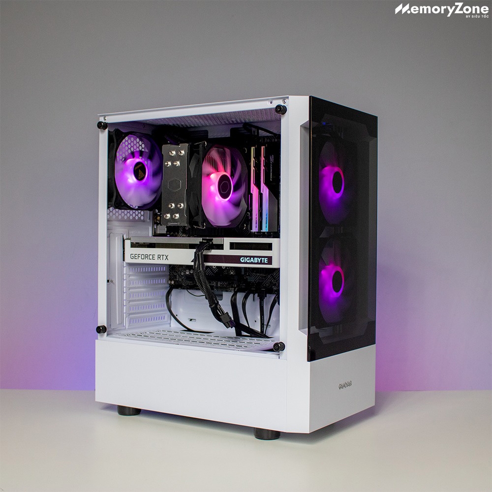 PC Gaming Esports i5-3050 WHITE (i5-12400F, RTX 3050 8G OC, Ram 16GB, SSD 512GB, 550W)