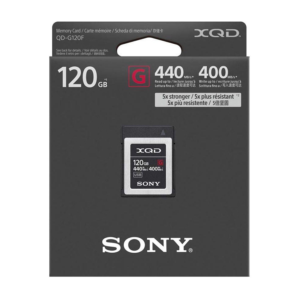 Thẻ nhớ Sony XQD G-Series 120GB 440MB/s QD-G120F
