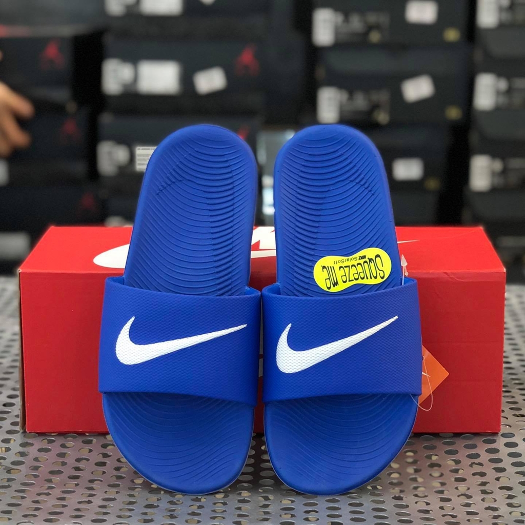 NIKE BG KAWA SLIDE 'BLUE GREY' - 819352400