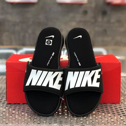 NIKE ULTRA COMFORT 3 SLIDES 'BLACK WHITE' - AR4494003