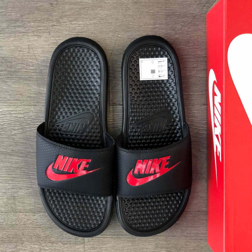 NIKE BENASSI JDI SLIDE 'BLACK RED' - 343880060