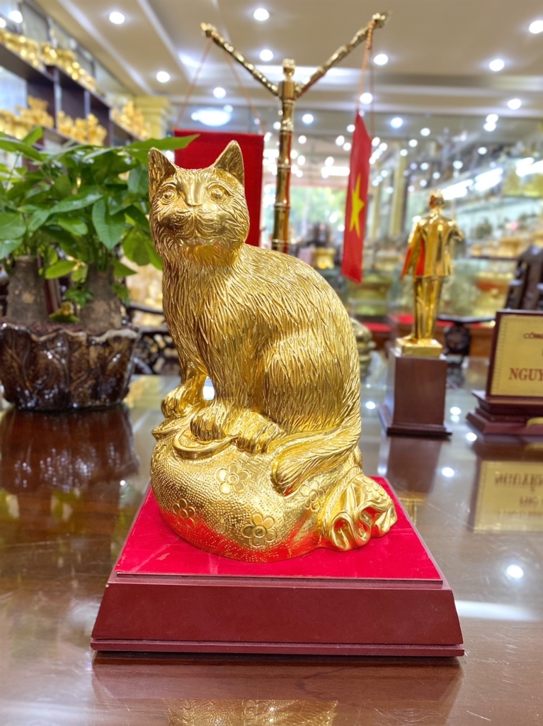 Mèo Đứng Bị Tiền Thếp Vàng 9999
