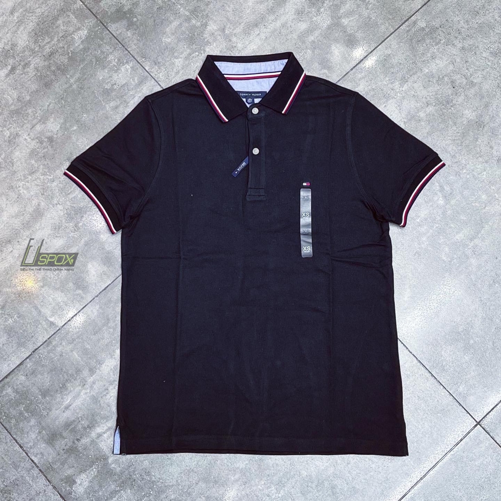 Áo Polo Tommy Black Slim (form Âu)