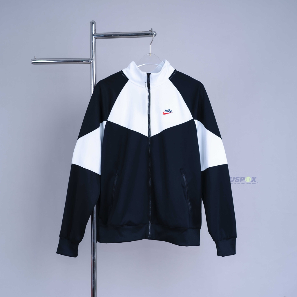 Áo Nike Gió Nỉ NSW Black White (form Âu)