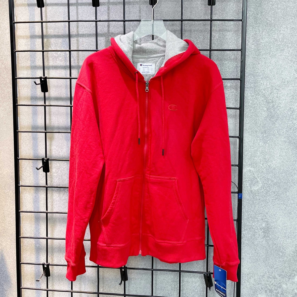 Champion Hoodie đỏ zip (form Âu)