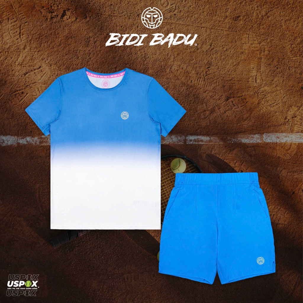 Bộ thể thao Bidi Badu Crew Gradiant Tee Blue
