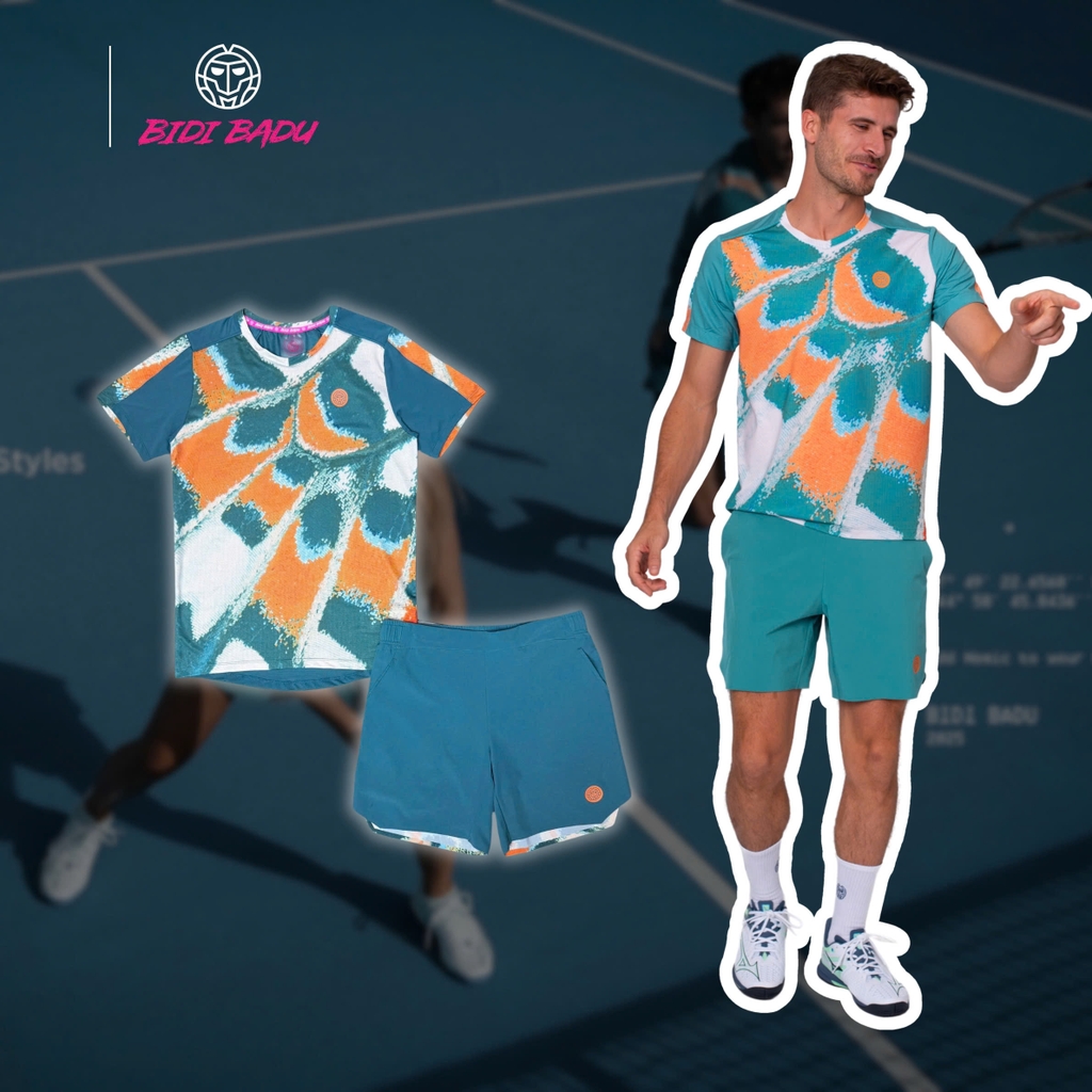 Bộ thể thao Bidi Badu Melbourne Tee Petrol Orange