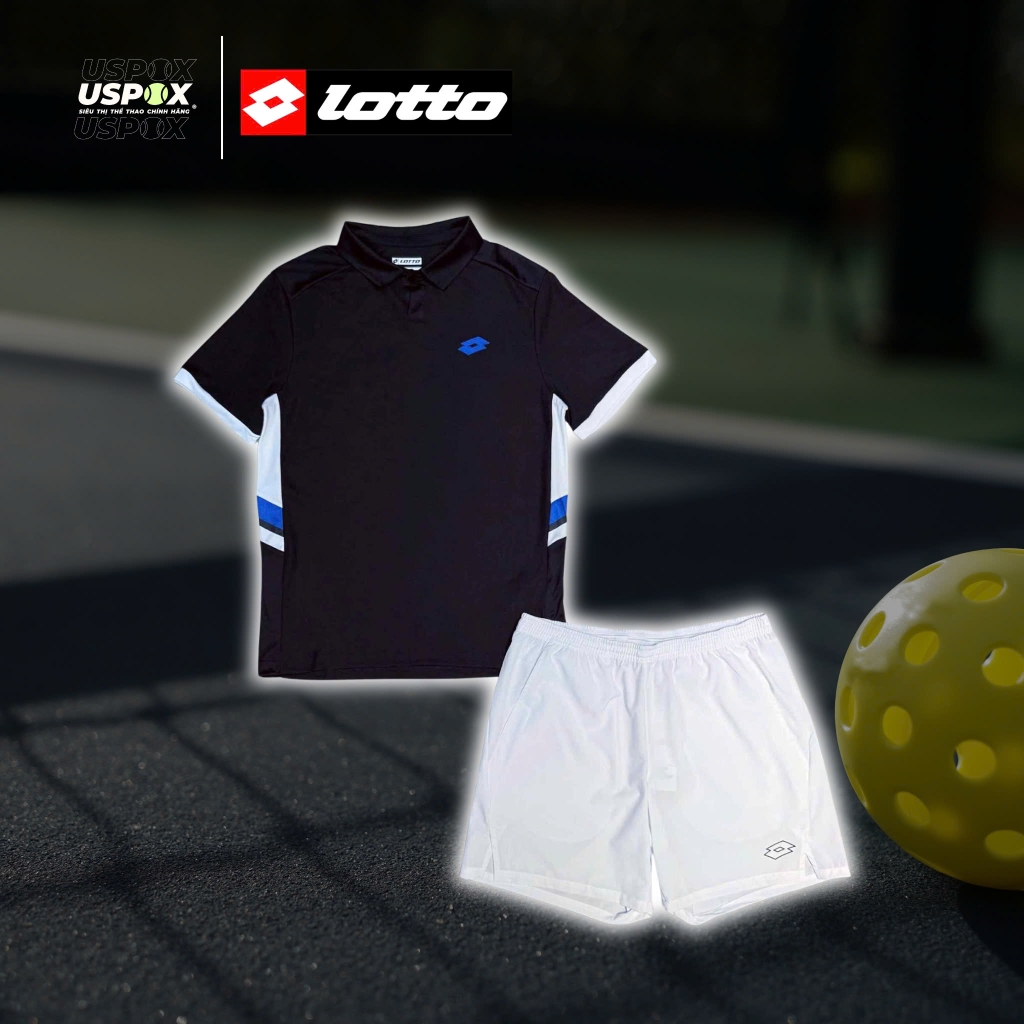Bộ thể thao Lotto SQUADRA Polo Black