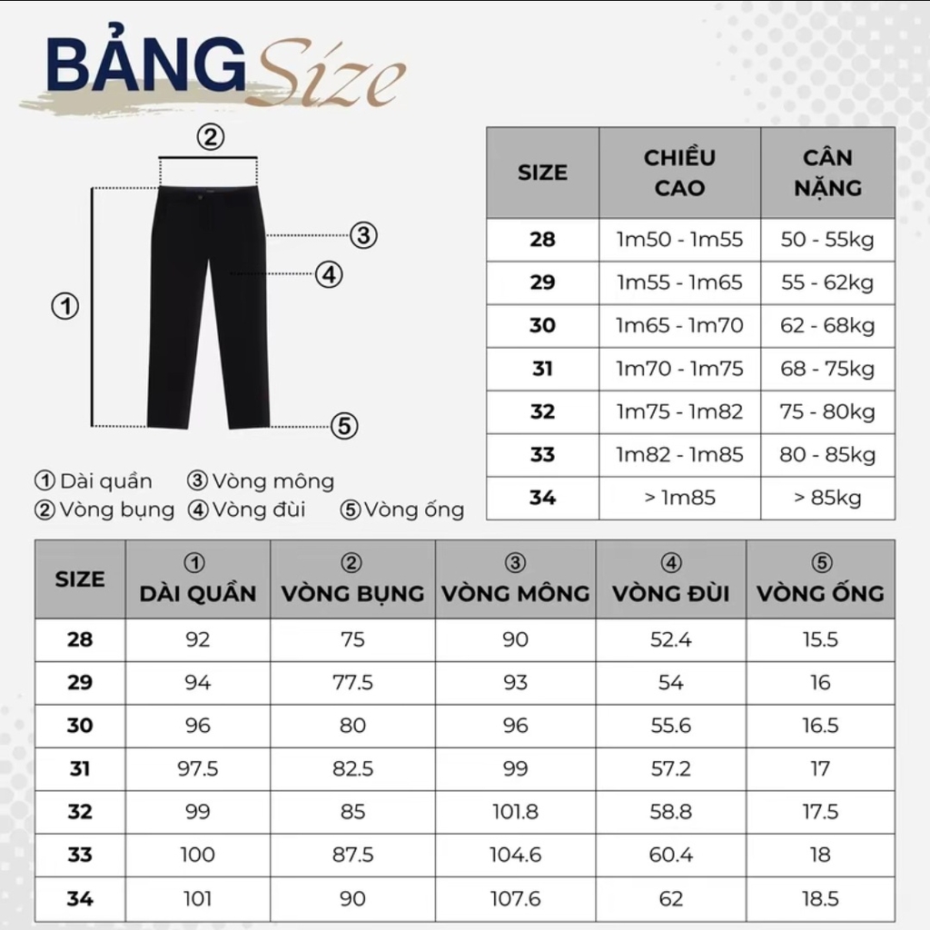 G4001 Quần Âu Nam Gemvin  Slim-fit, phom trẻ trung, lịch lãm