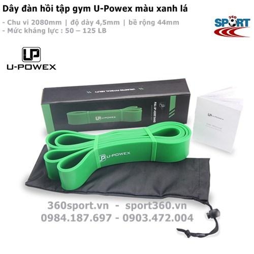 Dây đàn hồi tập gym U-Powex màu xanh lá