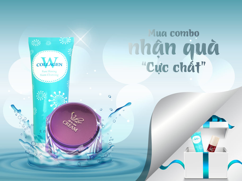 Combo Làm Sạch Và Dưỡng Da Mặt VK-D1+SRM-CL
