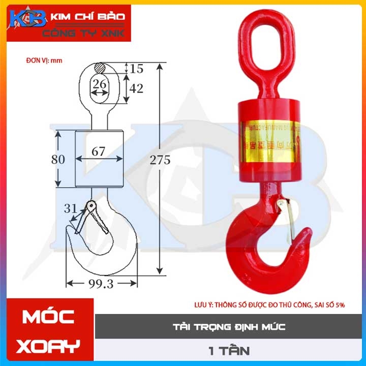 Móc xoay 1 tấn